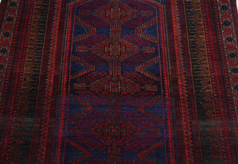Tapis Belutsch - 151 x 107 cm - bleu