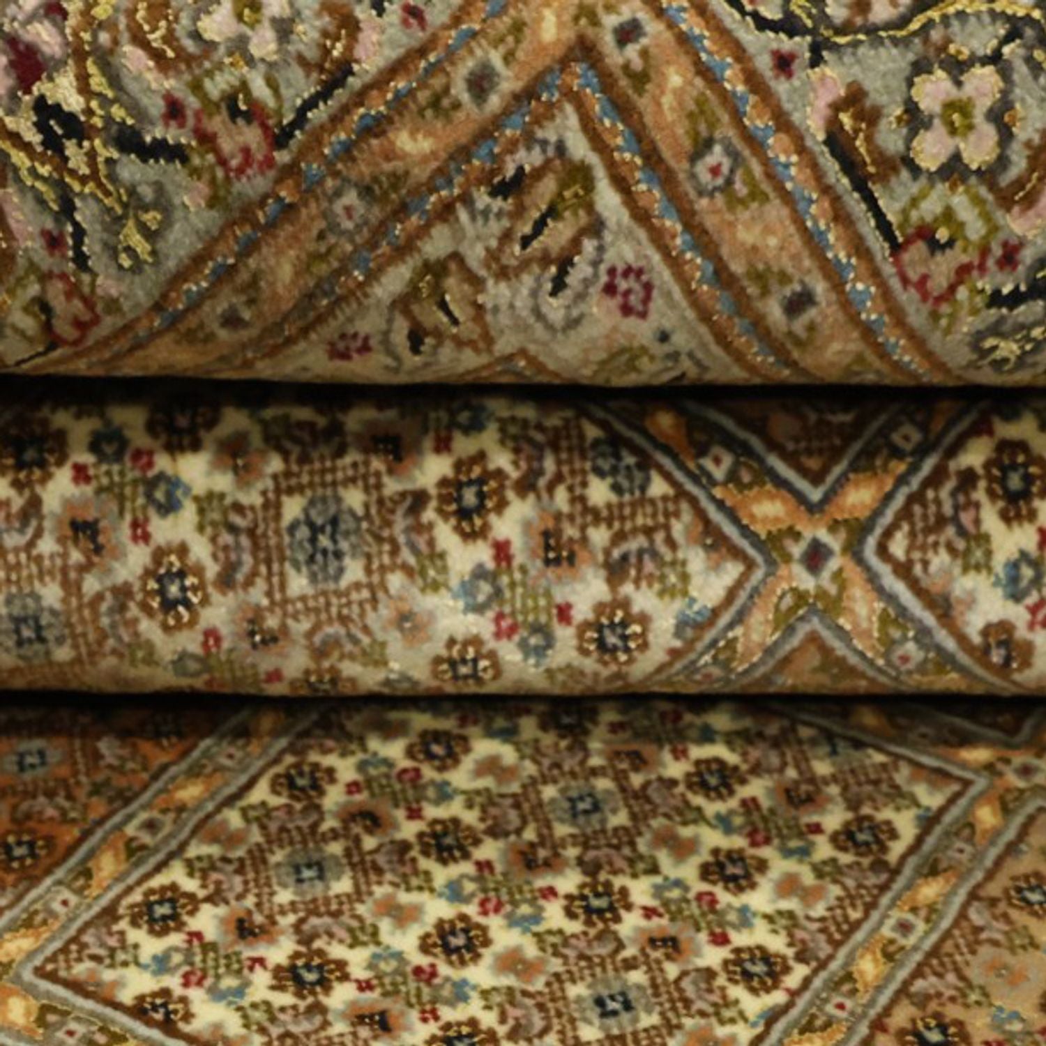 Tapis persan - Tabriz - Royal - Royal - 207 x 151 cm - beige foncé