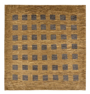 Tapis Gabbeh - Loribaft Persan carré  - 200 x 194 cm - beige foncé
