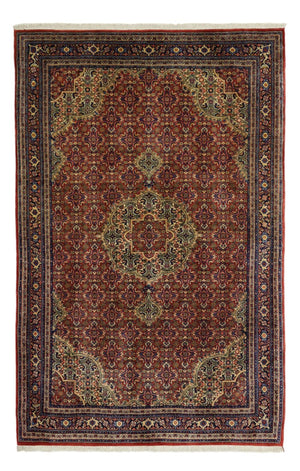 Tapis persan - Bidjar - Royal - 216 x 144 cm - rouge foncé