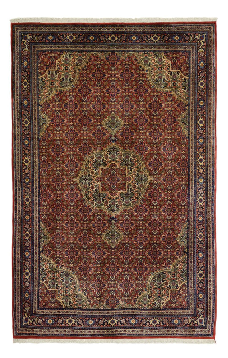 Tapis persan - Bidjar - Royal - 216 x 144 cm - rouge foncé
