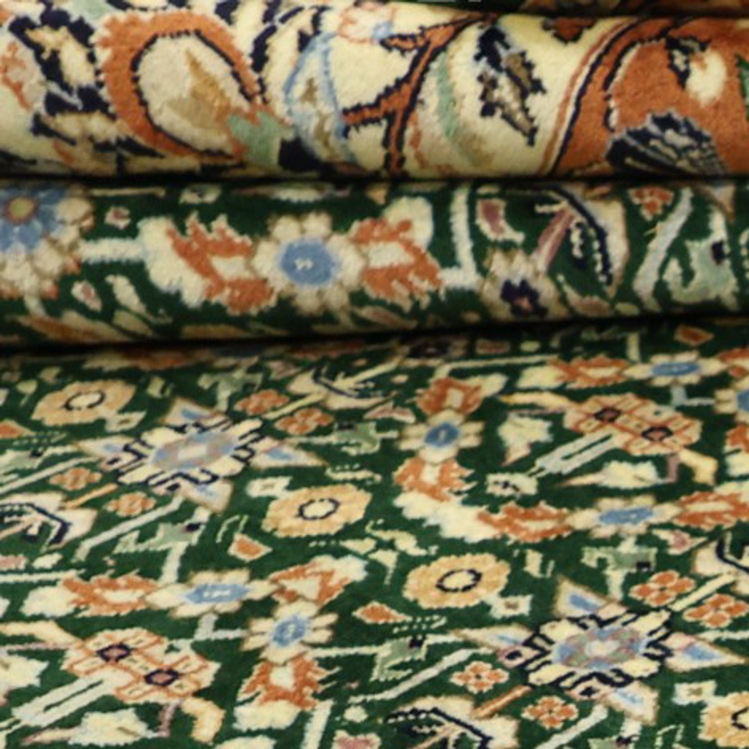 Tapis persan - Classique - 292 x 255 cm - vert