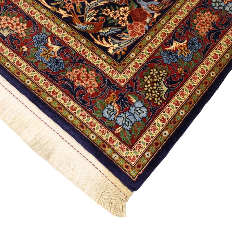 Tapis persan - Classique - 159 x 105 cm - bleu foncé