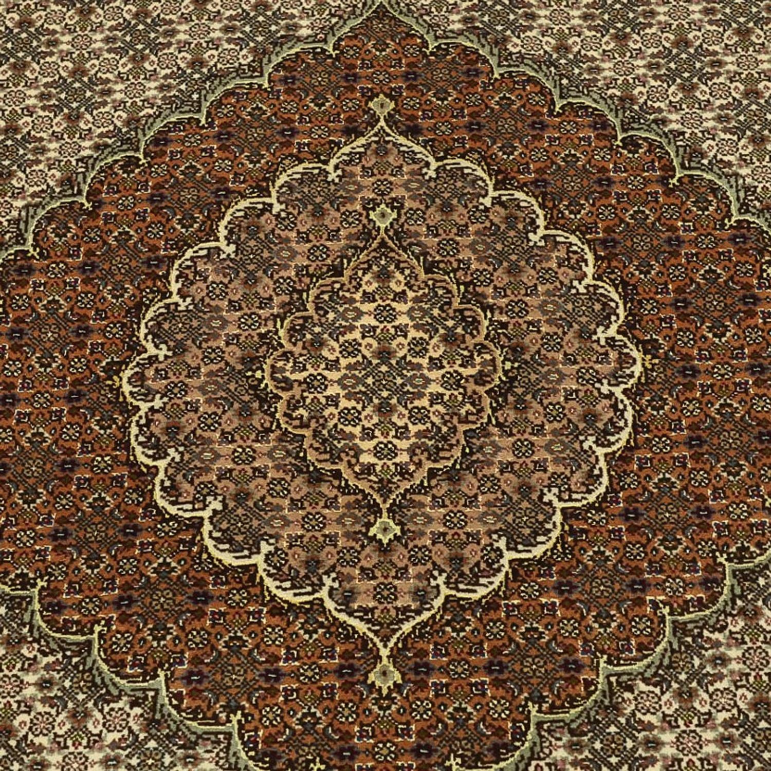 Tapis persan - Tabriz - Royal - Royal - 197 x 154 cm - beige foncé