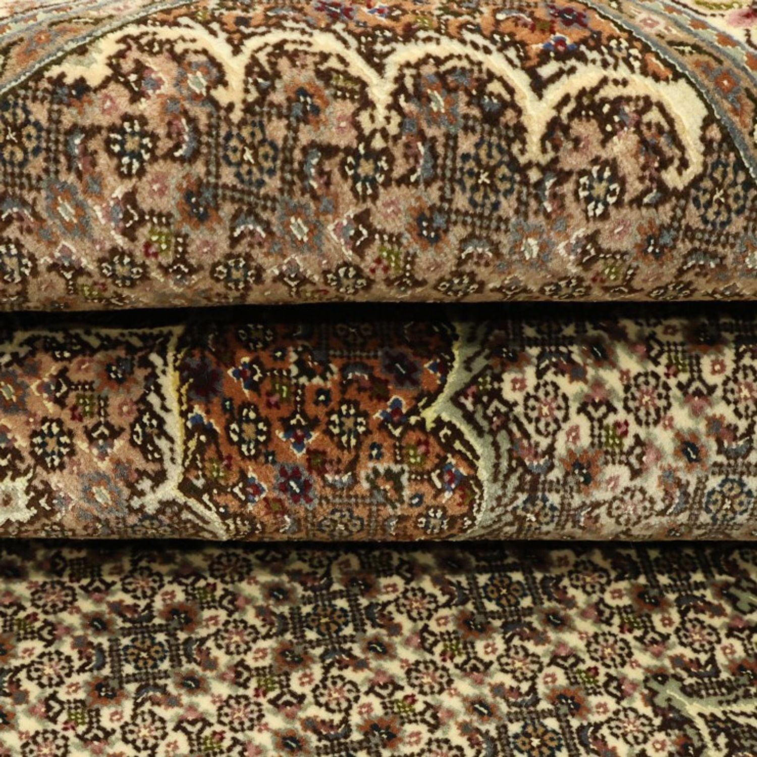 Tapis persan - Tabriz - Royal - Royal - 197 x 154 cm - beige foncé
