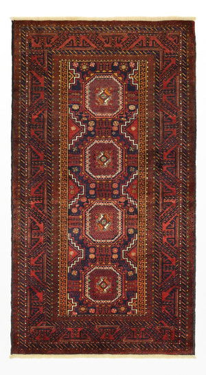 Läufer Belutsch - 188 x 101 cm - dunkelrot