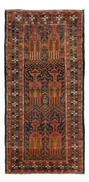Läufer Belutsch - 212 x 106 cm - dunkelrot