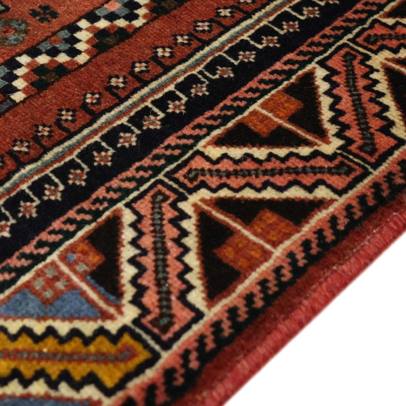 Tapis Gabbeh - Persan Kashkuli - 150 x 105 cm - rouge foncé