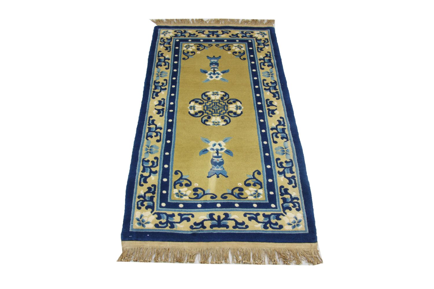 Tapis chinois - 152 x 76 cm - bleu