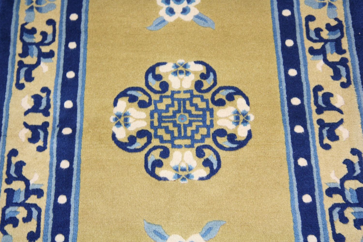 Tapis chinois - 152 x 76 cm - bleu