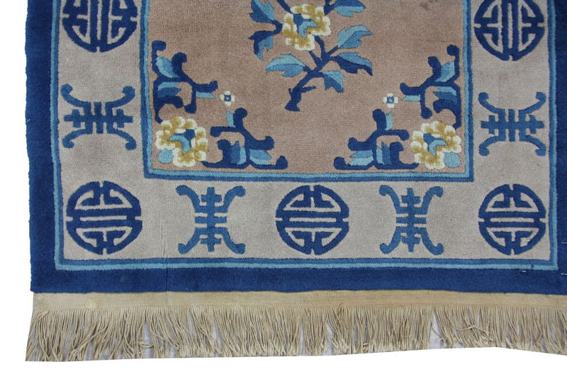 Tapis chinois - 152 x 91 cm - bleu