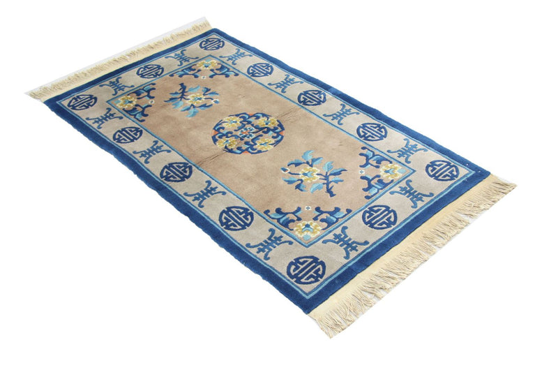 Tapis chinois - 152 x 91 cm - bleu