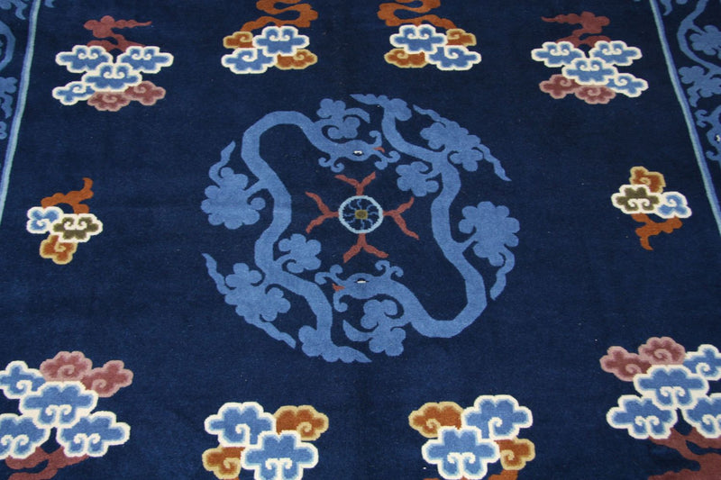 China Teppich 274 x 183 cm - blau