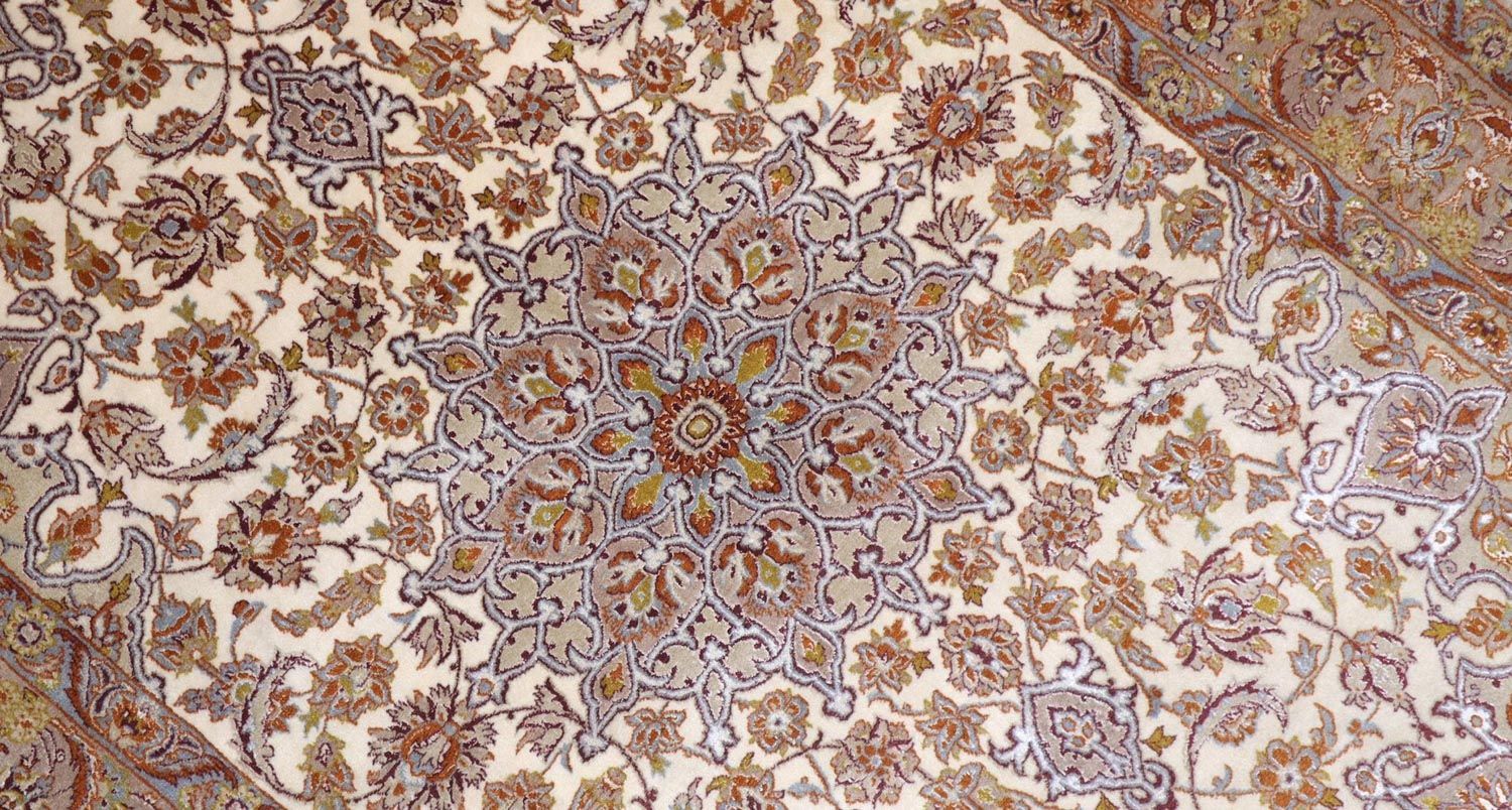 Tapis persan - Isfahan - Premium - 164 x 112 cm - beige