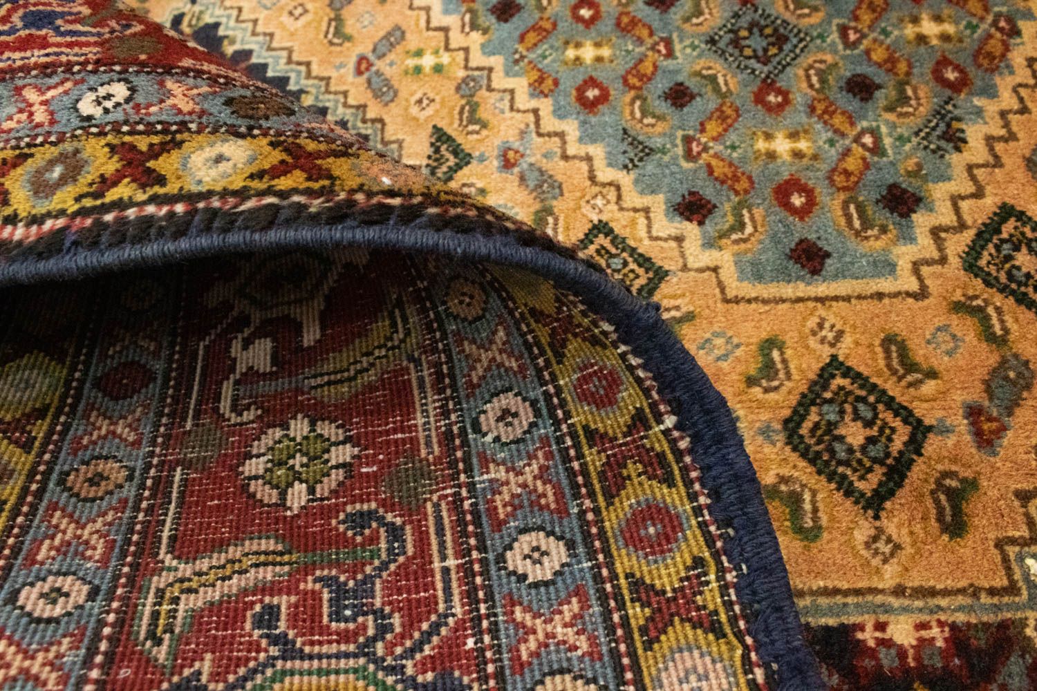 Tapis persan - Nomadic - 293 x 200 cm - bleu