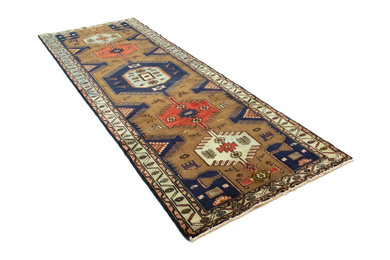 Tapis de couloir Tapis persan - Nomadic - 295 x 102 cm - bleu