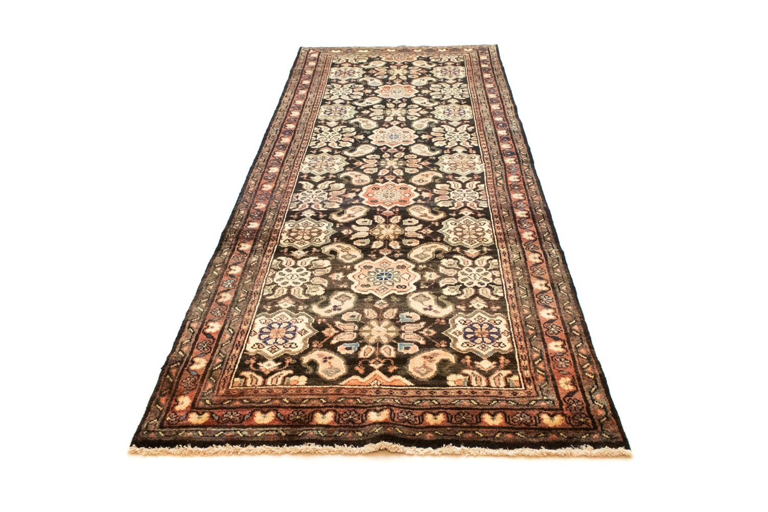 Tapis de couloir Tapis persan - Nomadic - 327 x 112 cm - bleu
