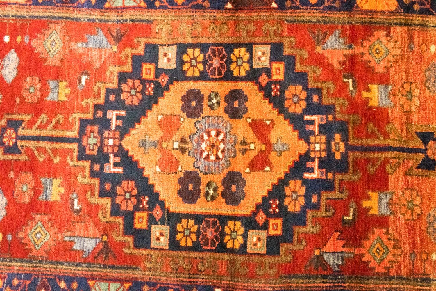 Tapis de couloir Tapis persan - Nomadic - 290 x 103 cm - orange