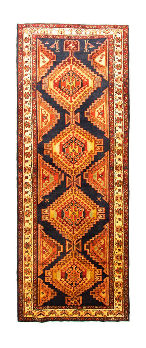 Tapis de couloir Tapis persan - Nomadic - 320 x 120 cm - bleu