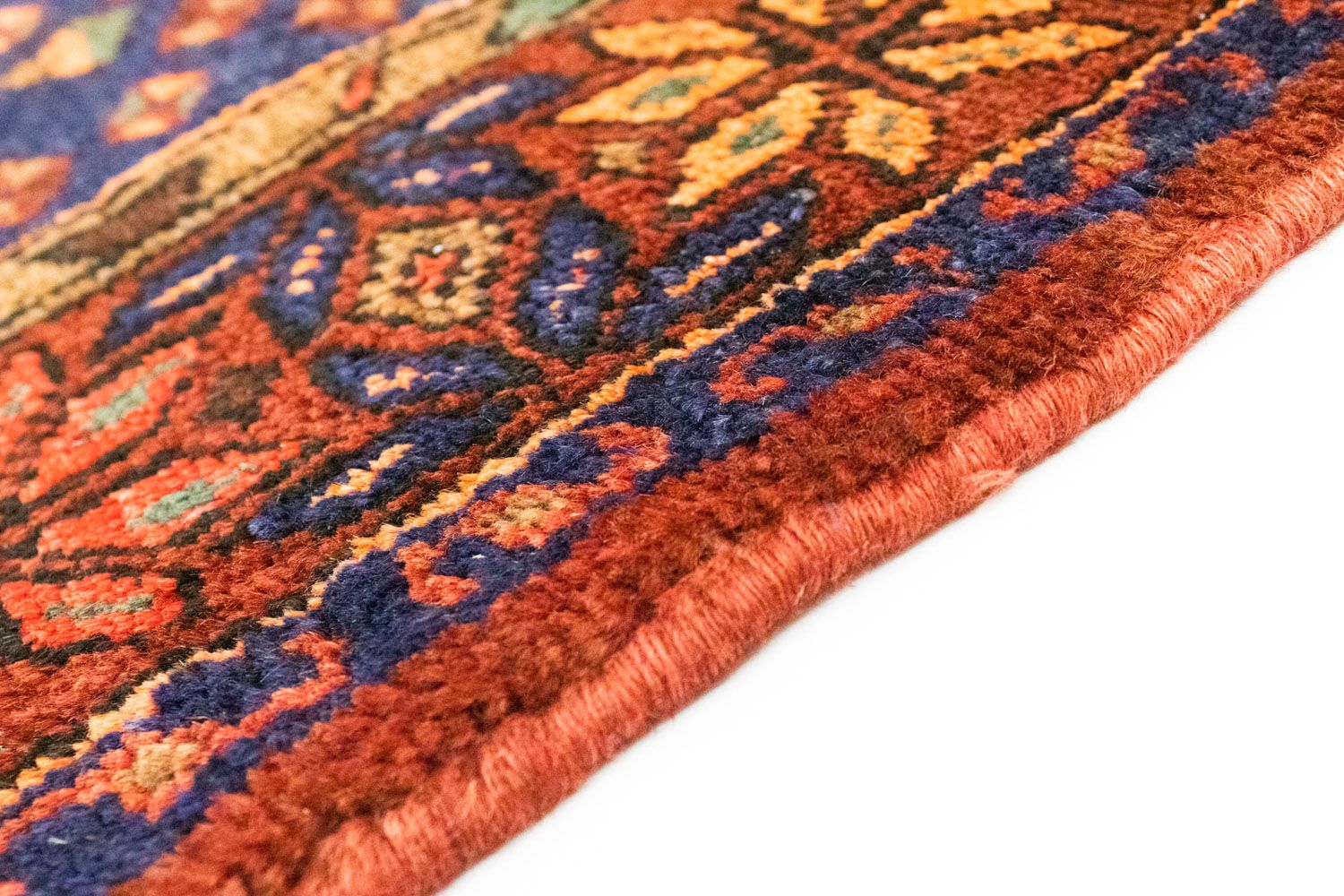 Tapis de couloir Tapis persan - Nomadic - 315 x 108 cm - bleu