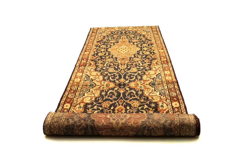 Tapis de couloir Tapis persan - Nomadic - 428 x 110 cm - bleu