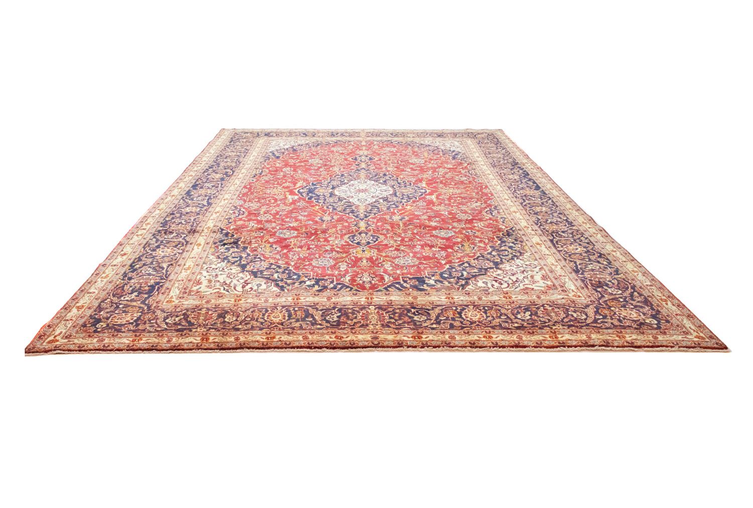 Tapis persan - Keshan - 415 x 291 cm - bleu