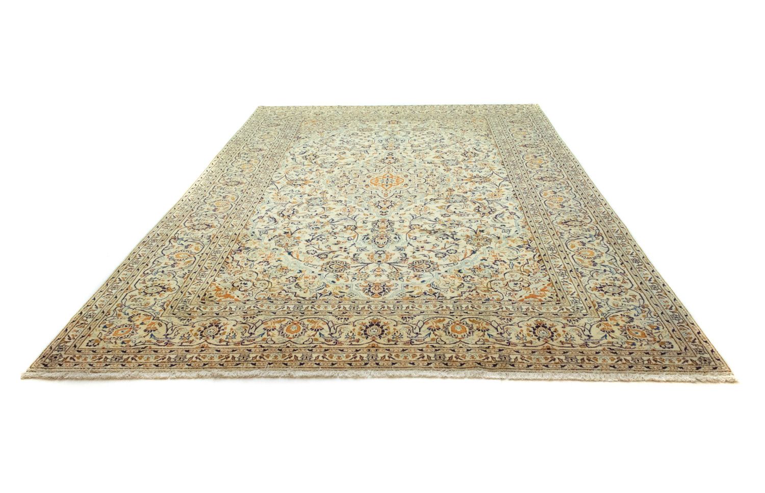 Tapis persan - Keshan - 369 x 246 cm - beige