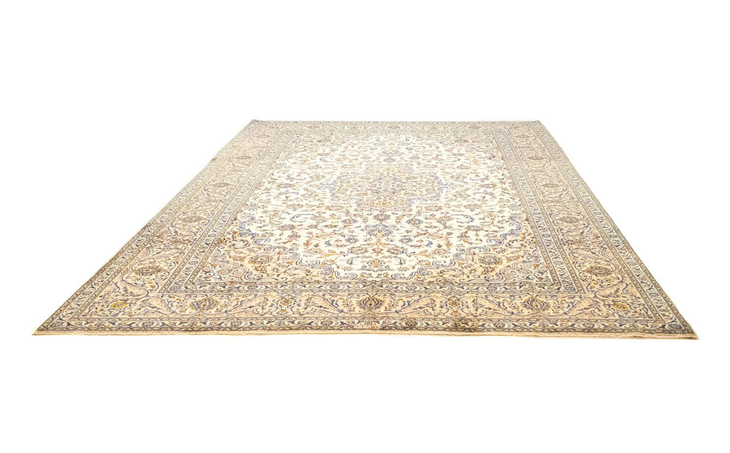 Tapis persan - Keshan - 396 x 293 cm - beige
