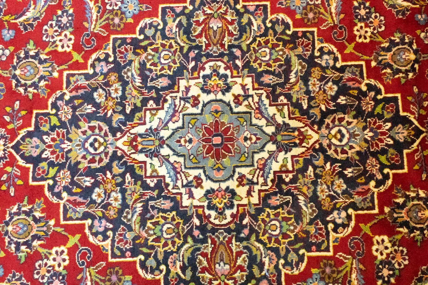 Tapis persan - Keshan - 390 x 297 cm - rouge