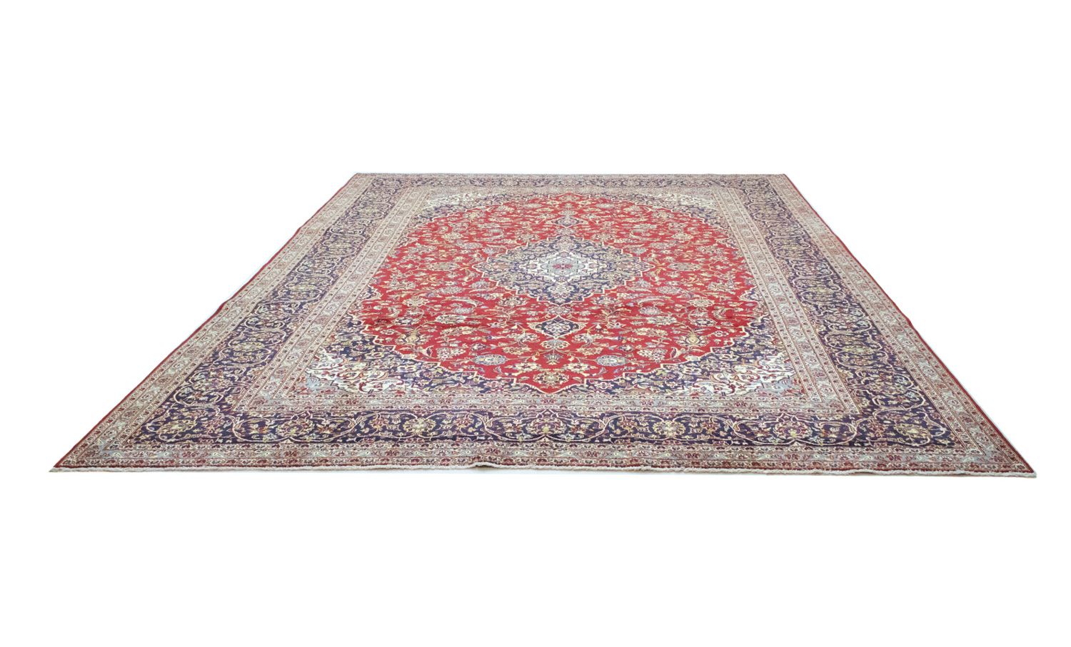 Tapis persan - Keshan - 390 x 297 cm - rouge
