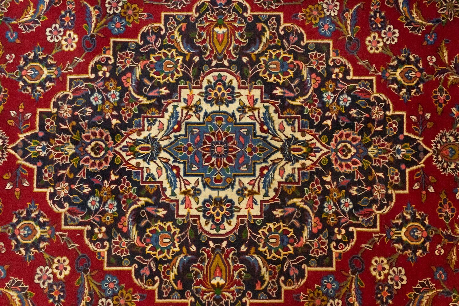 Tapis persan - Keshan - 391 x 294 cm - rouge