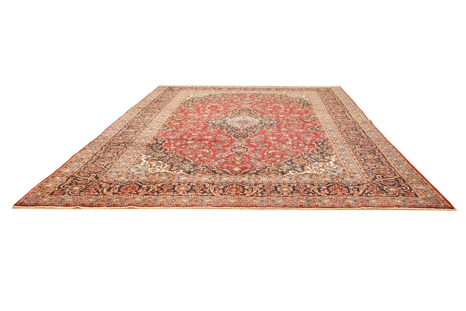Tapis persan - Keshan - 415 x 298 cm - rouge