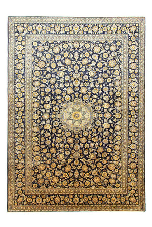 Tapis persan - Keshan - 431 x 308 cm - bleu