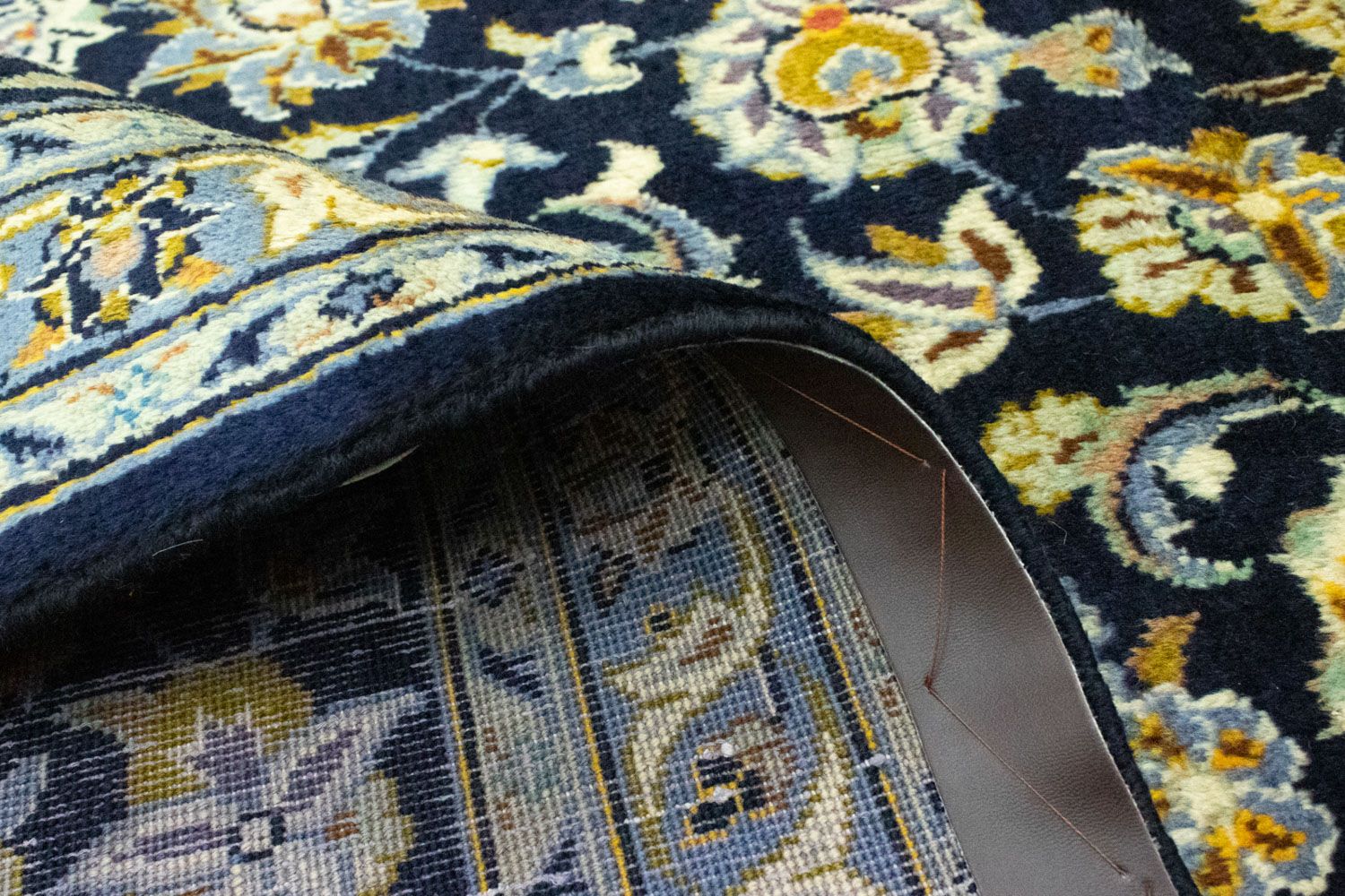 Tapis persan - Keshan - 431 x 308 cm - bleu