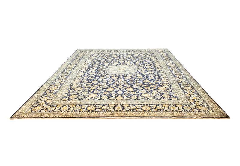 Tapis persan - Keshan - 431 x 308 cm - bleu