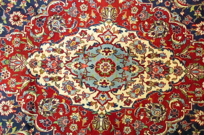 Tapis persan - Keshan - 433 x 300 cm - bleu