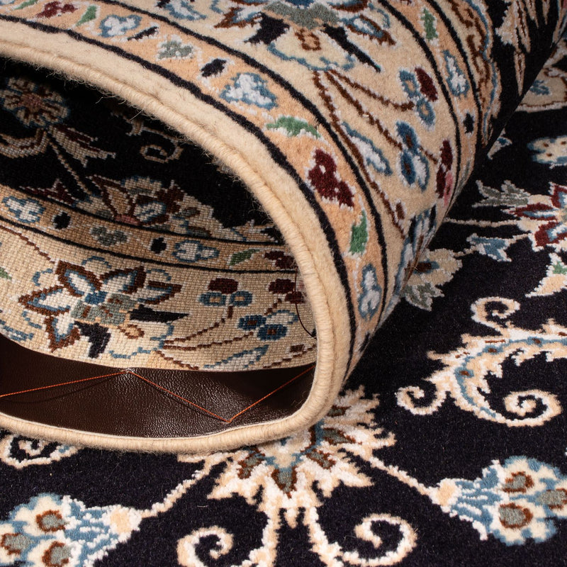 Tapis persan - Nain - Royal - 156 x 98 cm - bleu foncé