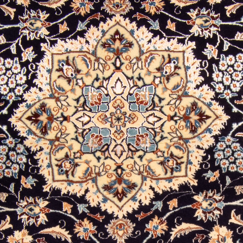Tapis persan - Nain - Premium - 142 x 97 cm - bleu foncé