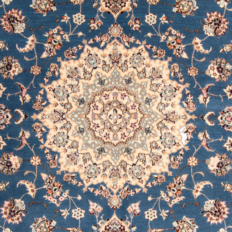 Tapis persan - Nain - Premium - 233 x 155 cm - bleu foncé