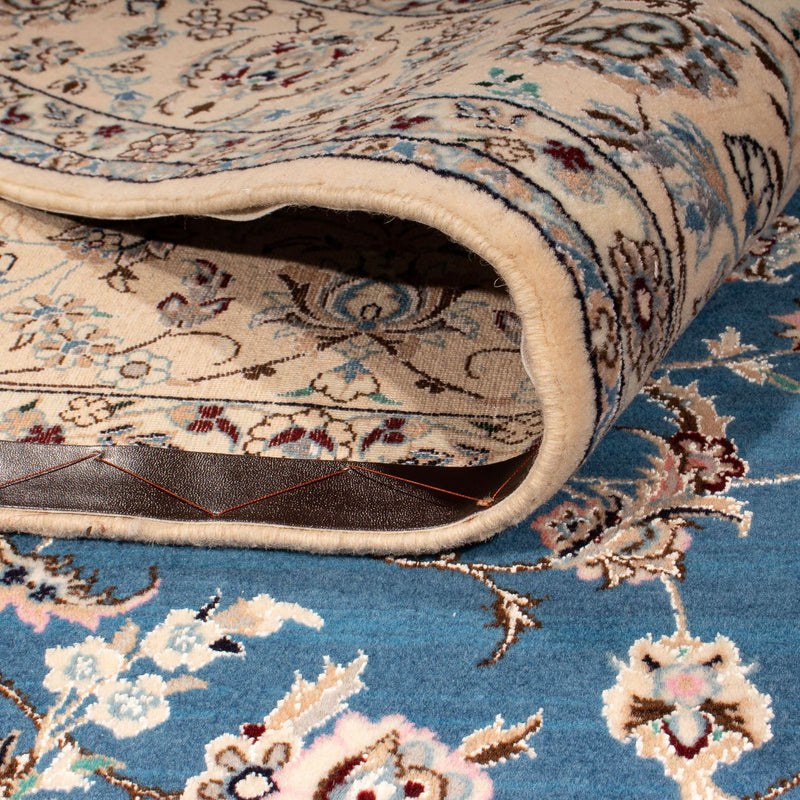 Tapis persan - Nain - Premium - 233 x 155 cm - bleu foncé