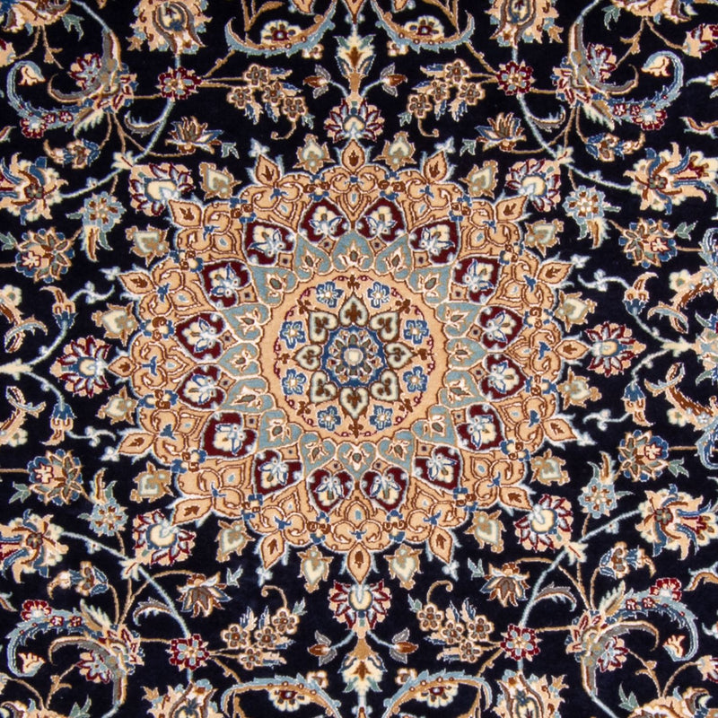 Tapis persan - Nain - Premium - 205 x 128 cm - bleu foncé
