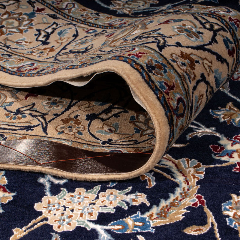 Tapis persan - Nain - Premium - 205 x 128 cm - bleu foncé