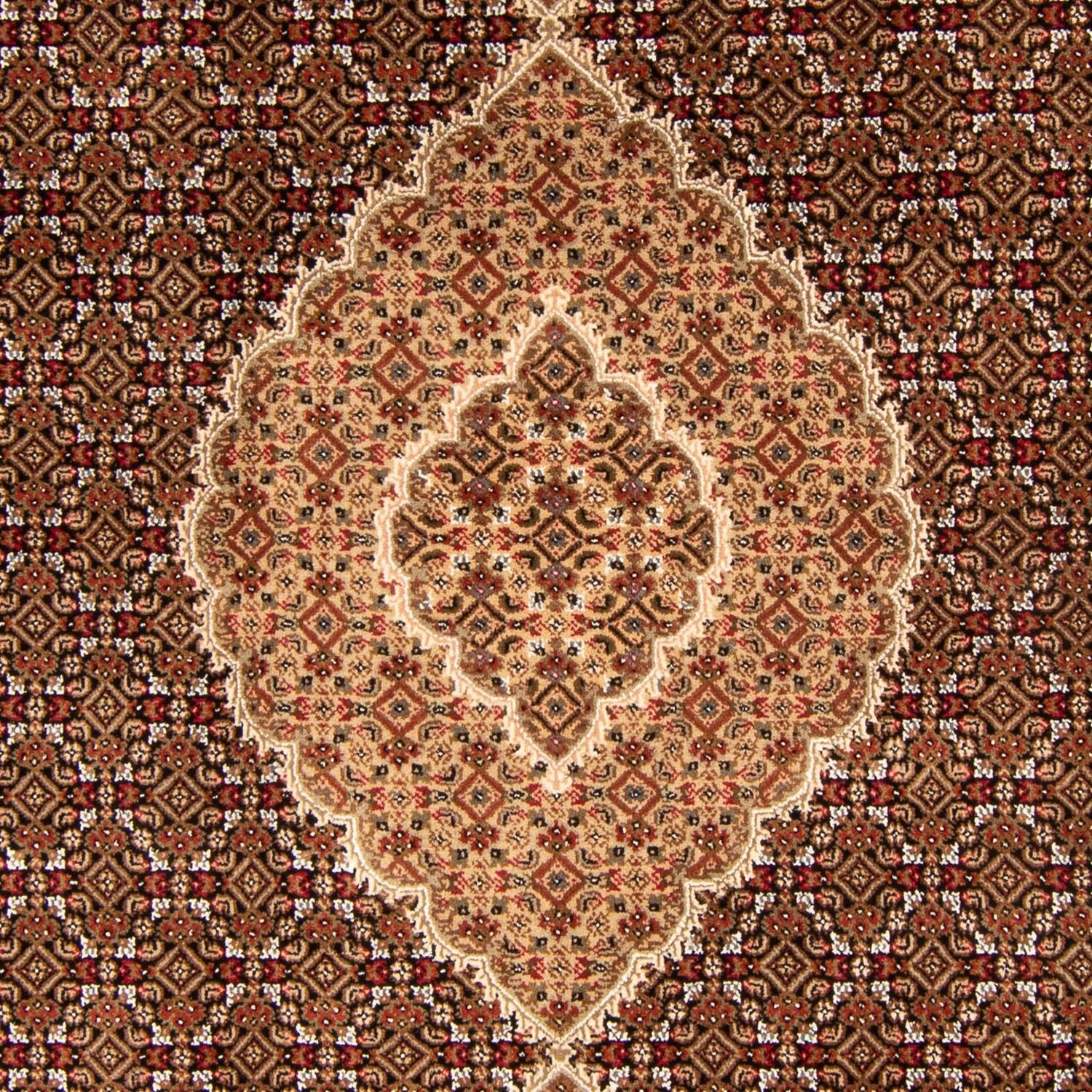 Tapis persan - Tabriz - 300 x 200 cm - bleu foncé