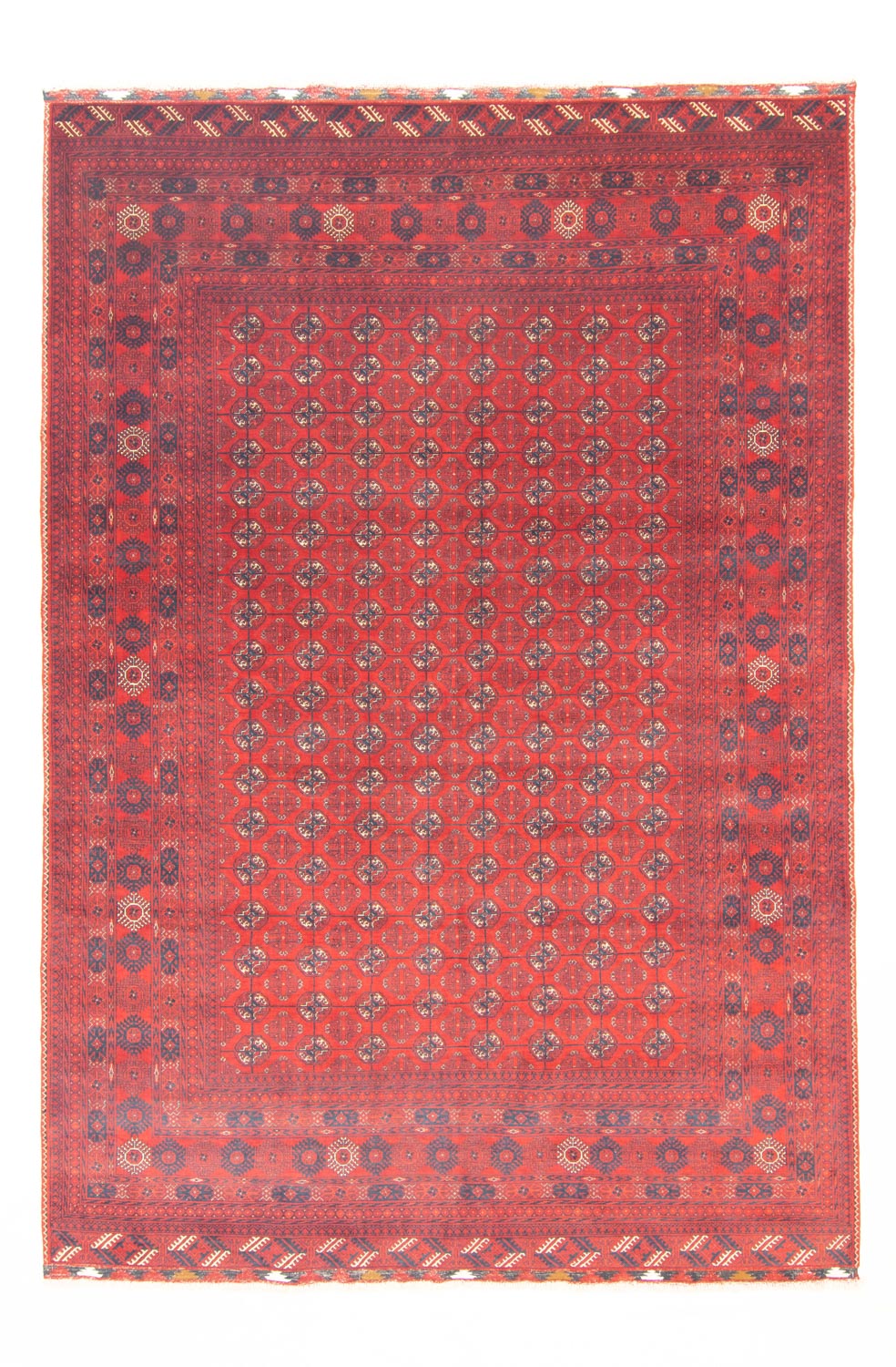 Tapis afghan - Boukhara - 294 x 200 cm - rouge foncé