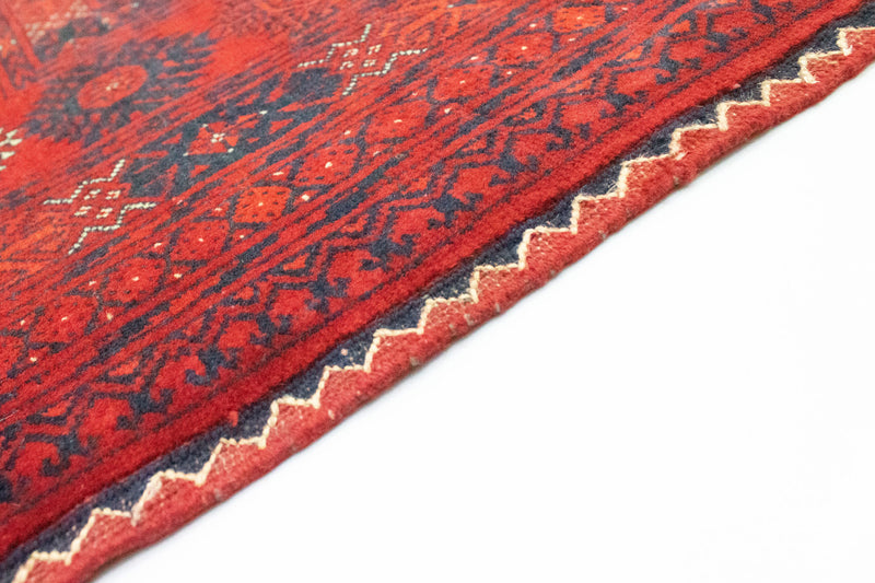Tapis afghan - Boukhara - 294 x 200 cm - rouge foncé