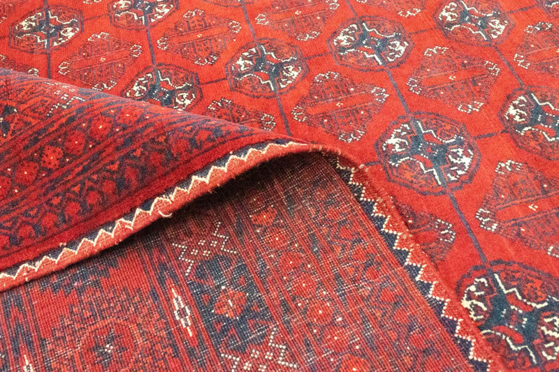 Tapis afghan - Boukhara - 294 x 200 cm - rouge foncé