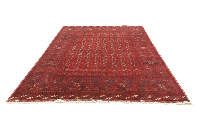 Tapis afghan - Boukhara - 294 x 200 cm - rouge foncé