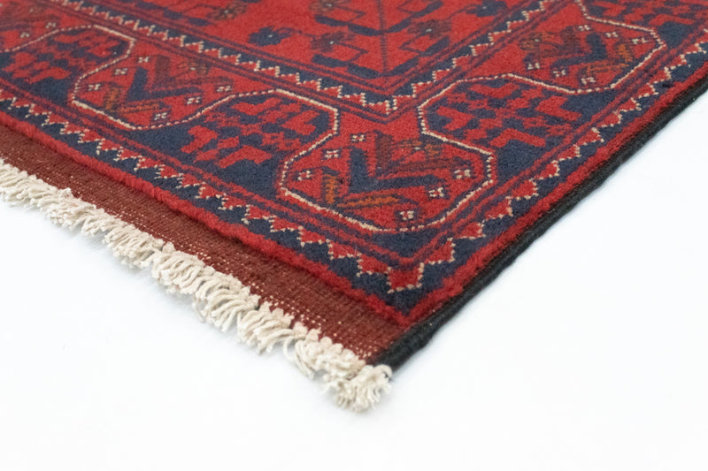 Tapis afghan - Kunduz - 120 x 77 cm - bleu foncé