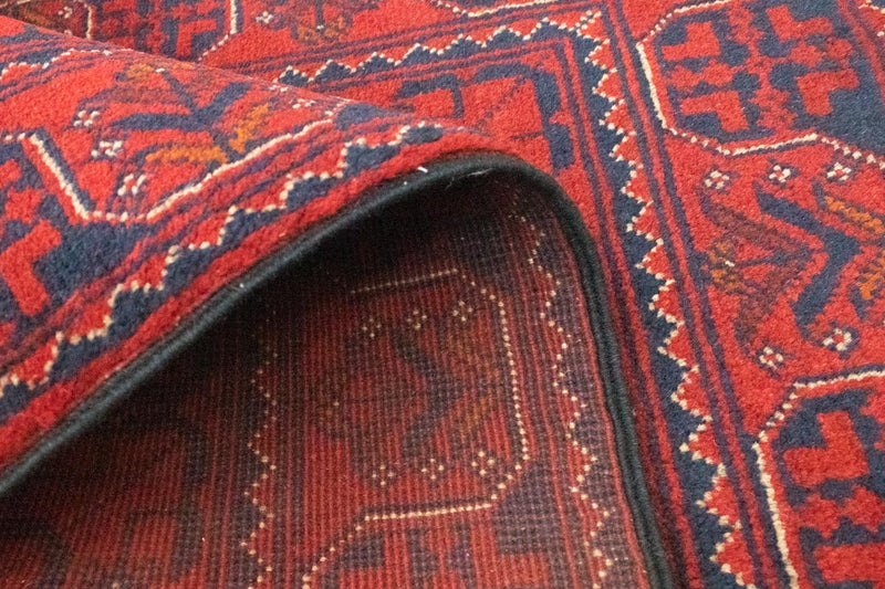 Tapis afghan - Kunduz - 120 x 77 cm - bleu foncé