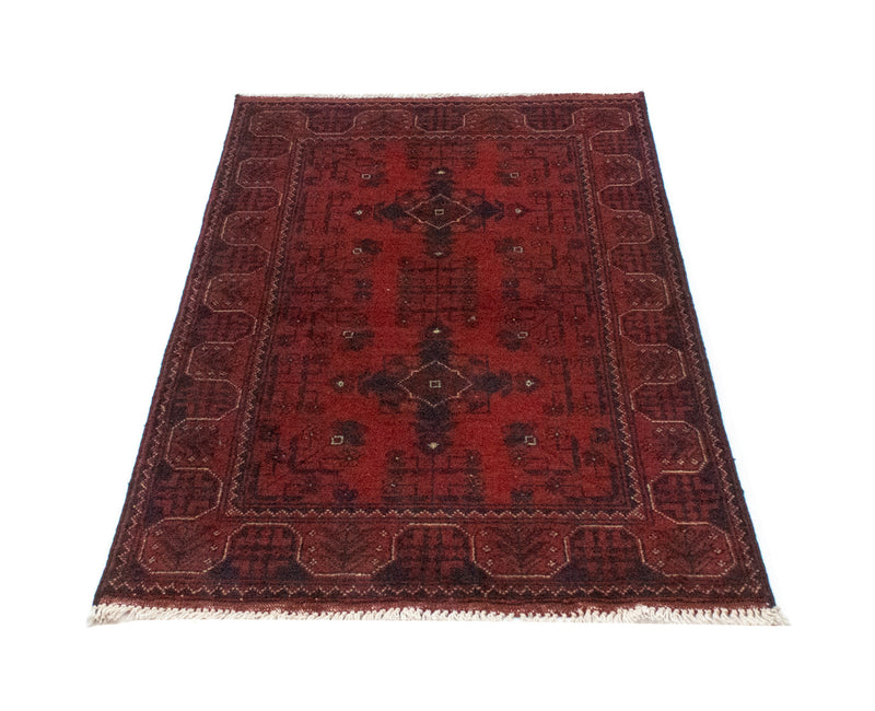 Tapis afghan - Kunduz - 120 x 77 cm - bleu foncé